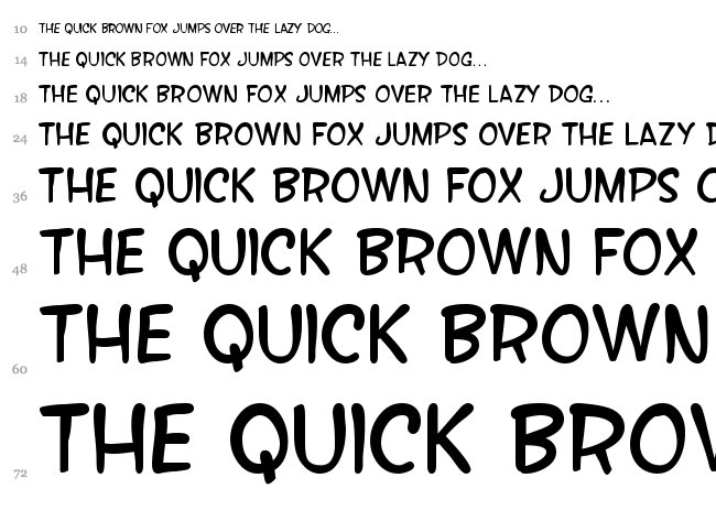 SF Wonder Comic font waterfall